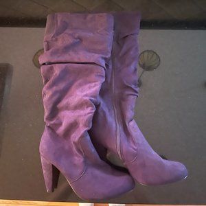 Sexy Purple Fashion Boots - Rare Size 11W
